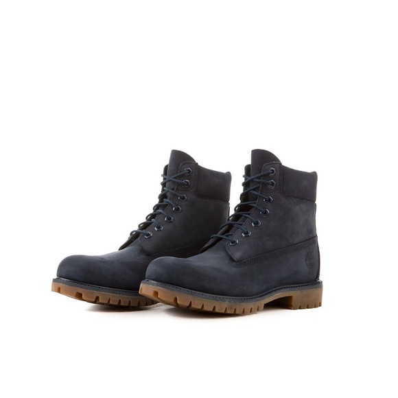 Timberland Other - Timberland Premium 6 Inch Waterproof Boots Mens Navy Blue Nubuck Leather 10.5